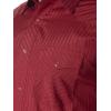 Wrangler Mens Sport Western Two Pocket Long Sleeve Snap Shirt(Wine)