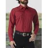 Wrangler Mens Sport Western Two Pocket Long Sleeve Snap Shirt(Wine)