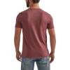 Wrangler Mens Western Crew Neck Short Sleeve Tee Shirt(Burgundy Heather)