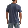 Wrangler Mens Western Crew Neck Short Sleeve Tee Shirt(Navy Heather)