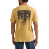 Wrangler Men’s Western Crew Neck Short Sleeve Tee Shirt(Pale Gold Heather)
