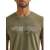 Wrangler Mens Western Crew Neck Short Sleeve Tee Shirt(Sage Heather)