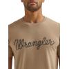 Wrangler Mens Western Crew Neck Short Sleeve Tee Shirt(Trench Coat Heather)
