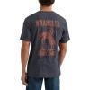 Wrangler Men’s Western Crew Neck Short Sleeve Tee Shirt(Washed Black)
