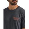 Wrangler Men’s Western Crew Neck Short Sleeve Tee Shirt(Washed Black)
