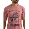Wrangler Men’s Western Crew Neck Short Sleeve Tee Shirt(Withered Rose Heather)