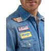 Wrangler Men’s X Hot Wheels Denim Work Shirt(Light Blue Denim)