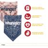 Wrangler Pattern Pet Bandana – Soft Poplin Dog Bandana with Iconic Logo – Dog Bandanas for Small to Large Breeds (Tan, M-L)(Tan Multi)