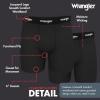 Wrangler Ranger Men’s Active Stretch Boxer Briefs, Moisture-Wicking, 4-Way Stretch, Gusseted Design, 6-Pack(Black/Black/Black)