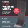 Wrangler Ryder Western Cowboy Boot Socks for Men – Over Calf, Cushioned Sole, Moisture-Wicking, Durable Design(Grey)