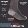 Wrangler Ryder Western Cowboy Boot Socks for Men – Over Calf, Cushioned Sole, Moisture-Wicking, Durable Design(Grey)