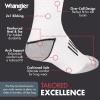 Wrangler Ryder Western Cowboy Boot Socks for Men – Over Calf, Cushioned Sole, Moisture-Wicking, Durable Design(White)