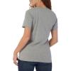 Wrangler Short Sleeve Fitted Graphic T-Shirt, Heather Grey, Medium