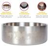 Wrangler Stainless Steel Dog Bowl – Heavy-Duty Double-Walled, Rust-Resistant, Non-Slip Silicone Base – Hygienic & Dishwasher Safe for Easy Cleaning (L)(Large)