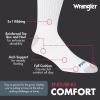 Wrangler Ultra Dry Crew Socks for Men – 12 Pk, Full Cushion, Arch Support, Moisture-Wicking, Steel Toe – fits shoe size 6-12(White)