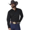 Wrangler Western Black Sport Shirt(Black)