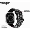 Wrangler® Western Icon Silicone Band for Apple Watch®, Fits all Apple Watch® Series and Sizes(Black)