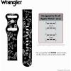 Wrangler® Western Icon Silicone Band for Apple Watch®, Fits all Apple Watch® Series and Sizes(Black)
