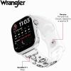 Wrangler® Western Icon Silicone Band for Apple Watch®, Fits all Apple Watch® Series and Sizes(White)