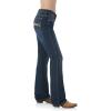 Wrangler Women’s Aura Instantly Slimming Mid Rise Boot Cut Jean(Dark Blue)