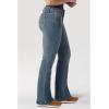 Wrangler Women’s Aura Instantly Slimming Mid Rise Boot Cut Jean(Tinted Mid-stone)