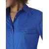 Wrangler Women’s Blue Long Sleeve Button Down with Rhinestone Snaps(Royal)