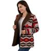Wrangler Women’s Brown Woven Jacket with Soft Sherpa Collar and Cozy Lining