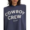 Wrangler Women’s Cowboy Crew Crop Hoodie(Odyssey Gray)