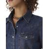 Wrangler Women’s Denim Snap Shirt(Dark Denim)