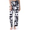 Wrangler Women’s Jersey Top and Flannel Pant Sleep Pajama Set(Black/Cow Print)