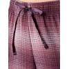 Wrangler Women’s Jersey Top and Flannel Pant Sleep Pajama Set(Wine/Ombre Plaid)