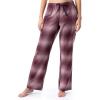 Wrangler Women’s Jersey Top and Flannel Pant Sleep Pajama Set(Wine/Ombre Plaid)