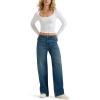 Wrangler Women’s Mid Rise Loose Straight Jean(Ace)