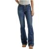 Wrangler Women’s Premium Patch Mae Sits Above Hip Jean(Blue)