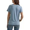 Wrangler Womens Retro Short Sleeve Graphic T-Shirt(Ashley Blue Heather)