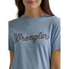 Wrangler Womens Retro Short Sleeve Graphic T-Shirt(Ashley Blue Heather)