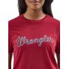 Wrangler Womens Retro Short Sleeve Graphic T-Shirt(Biking Red)