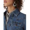 Wrangler Women’s Retro Western Denim Jacket(Dark Denim)