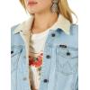 Wrangler Women’s Sherpa Lined Denim Jacket(Bleach Denim)