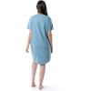 Wrangler Women’s Short Sleeve Crewneck Pocket Sleepshirt(Ashley Blue)