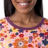 Wrangler Women’s Short Sleeve Crewneck Pocket Sleepshirt(Retro Floral)