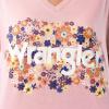 Wrangler Women’s V-Neck Short Sleeve Graphic Tee and Printed Pants Pajama Sleep Set(Rose/Floral)