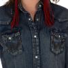 Wrangler Women’s Vintage Denim Snap Shirt(Denim)