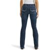 Wrangler Women’s Western Mid Rise Stretch Boot Cut Jean(Navy)