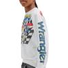 Wrangler boys X Hot Wheels™ Youth Crewneck “rodeo” Pullover(White)