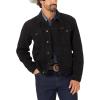 Wrangler mens Cowboy Cut Western Unlined Denim Jacket(Shadow Black)