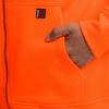 Wrangler mens Durable Performance Fleece Hi-viz Full Zip Hoodie(Orange Clown Fish)