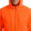 Wrangler mens Durable Performance Fleece Hi-viz Full Zip Hoodie(Orange Clown Fish)