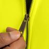 Wrangler mens Durable Performance Fleece Hi-viz Full Zip Hoodie(Safety Yellow)