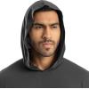 Wrangler mens Long Sleeve Sun Protection Hoodie(Asphalt)